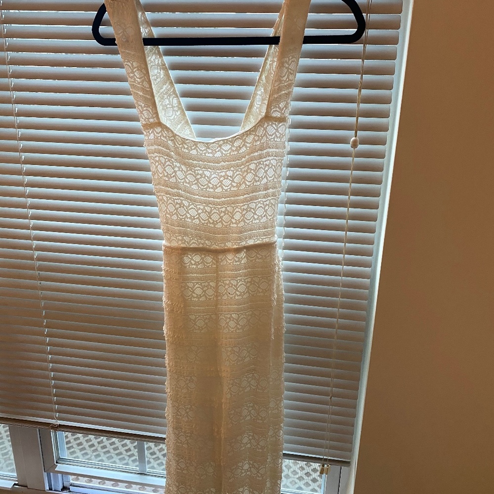 White crochet jumpsuit